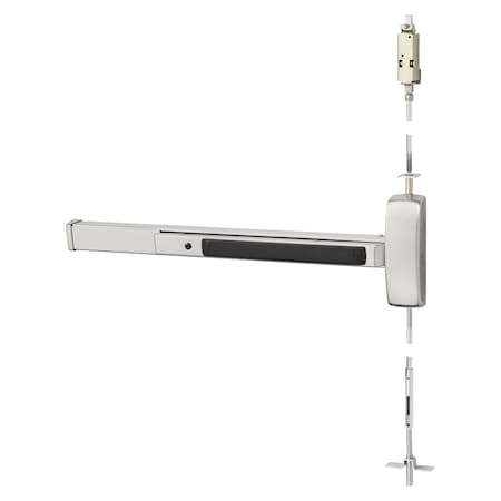 Sargent Grade 1 Concealed Vertical Rod Exit Device, Wide Stile Pushpad, 48-in Fire-rated Device, 120-in Door 12-WD8613G LHR 32D